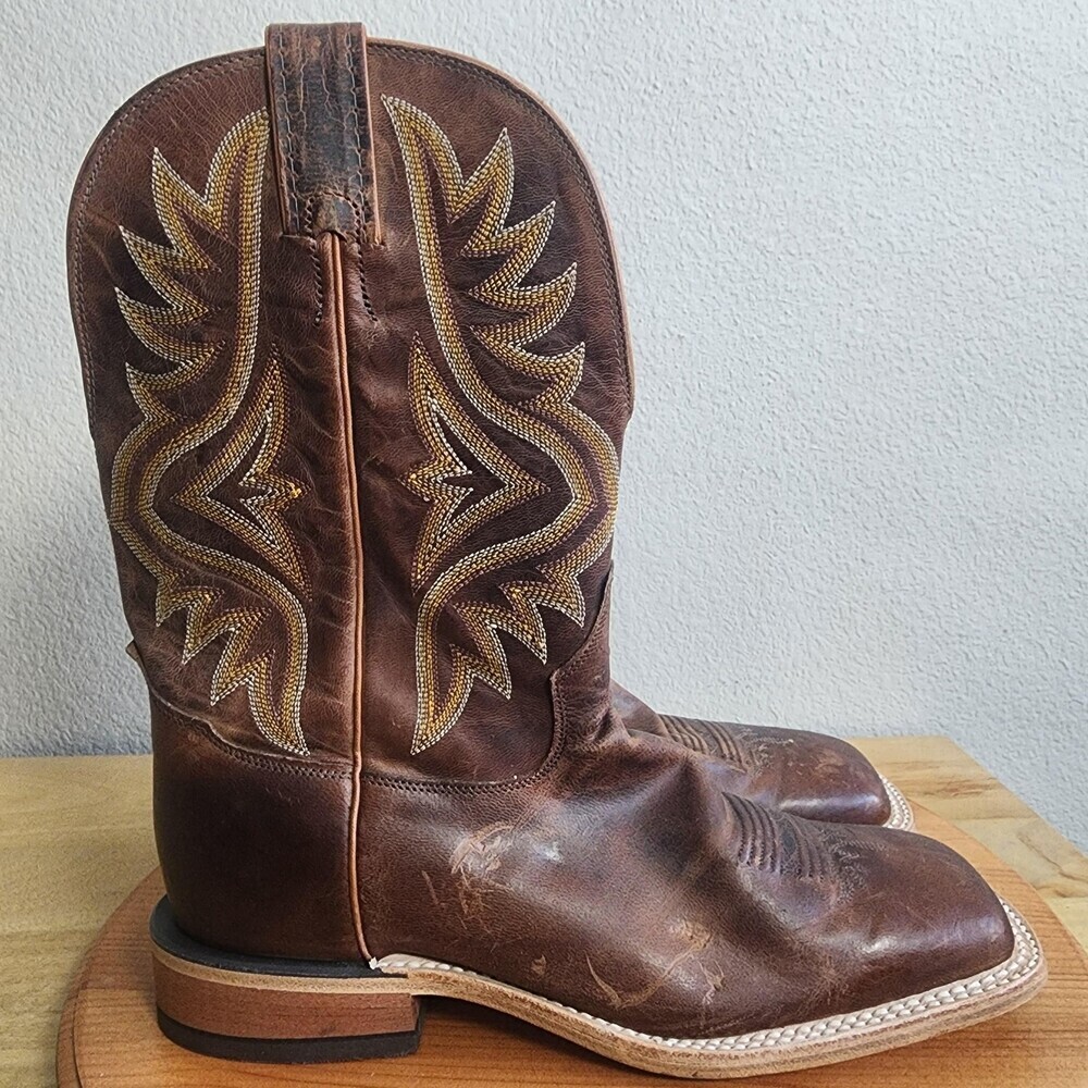 Tony Lama Americana 7956 Boots Mens Size 8.5 Brown Leather Western Cowboy